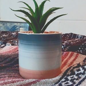 Beachy potted artificial fern